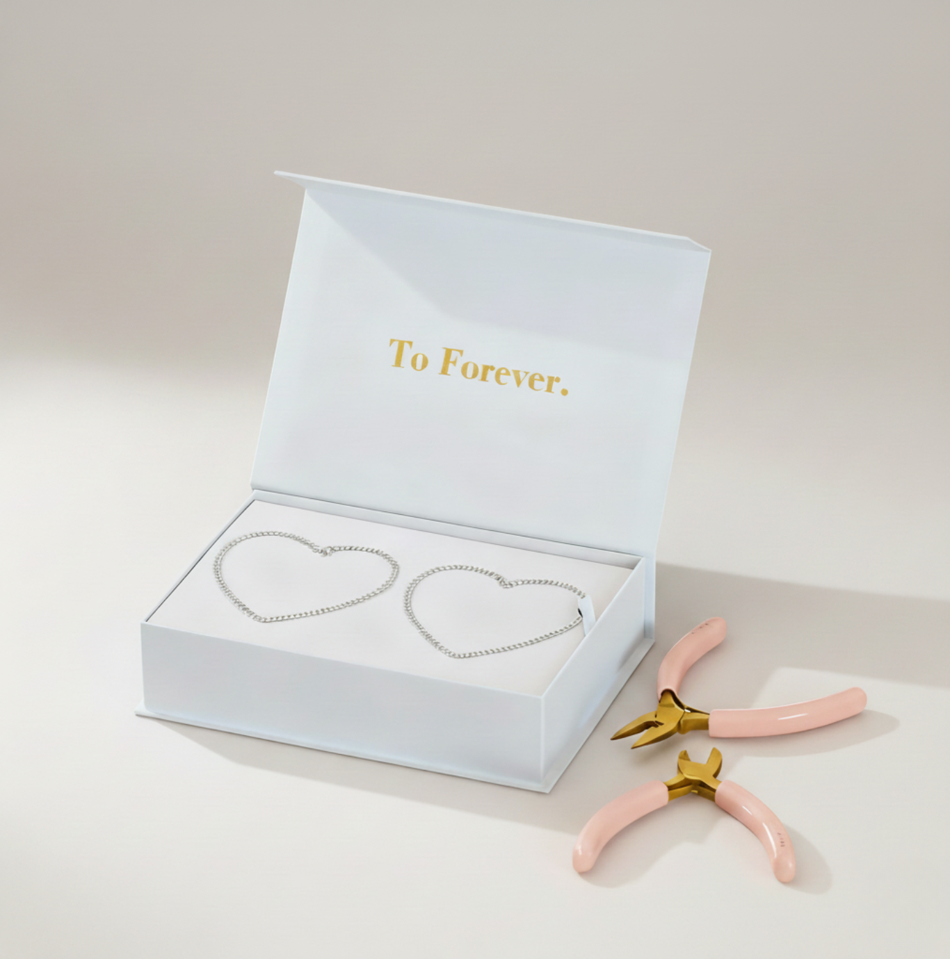 Kit complet pour bracelets permanents en argent, incluant les chaînes et accessoires pour bijoux sans fermoir à porter à vie