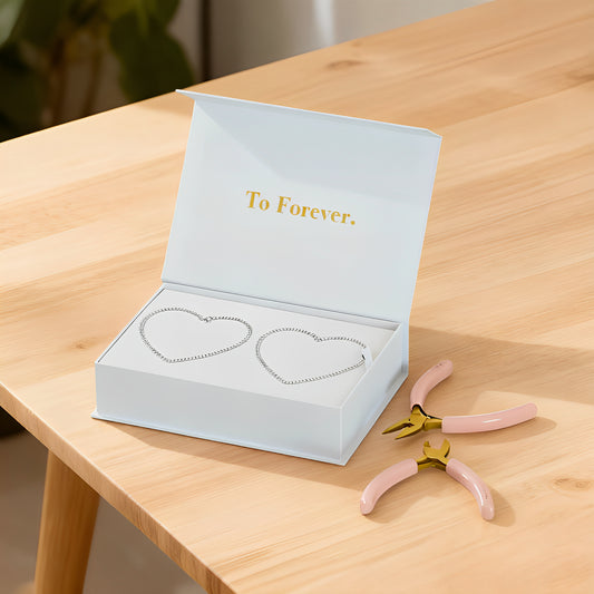 Kit bracelet permanent argent- Créez un bijou soudé symbolique avec votre partenaire